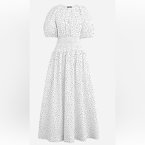 J. Crew Dresses Jcrew Medium Puffsleeve Smockedwaist Midi Dress In